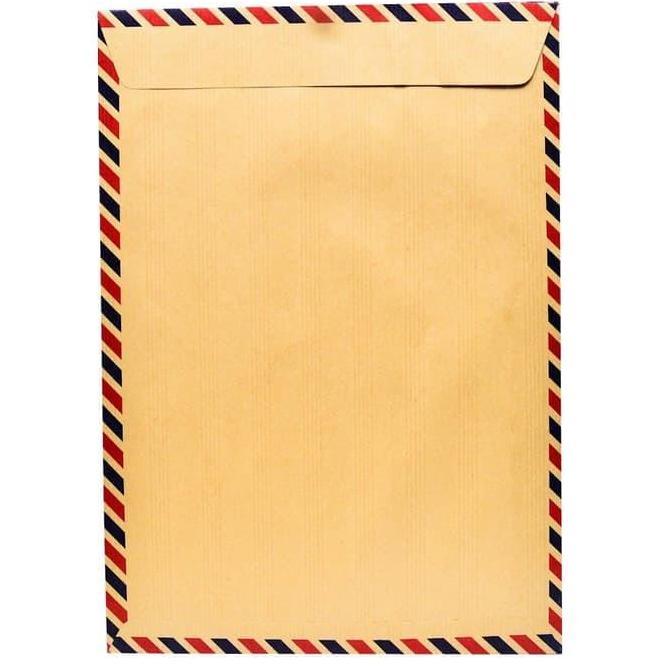 100 Lembar Amplop Coklat Airmail Tanpa Tali ATT 308 Merk Crab ukuran 1 PUNK