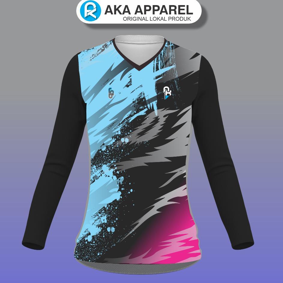 BIG PROMO Atasan Olahraga Wanita Printing Kaos Senam Aerobik Fitnes Running Sepeda Santai Bola Voly 