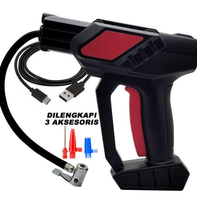 Mini Compressor - Pompa Ban Angin / Pompa Ban Mobil Sepeda Elektrik Pompa Angin Portable USB TYPE C