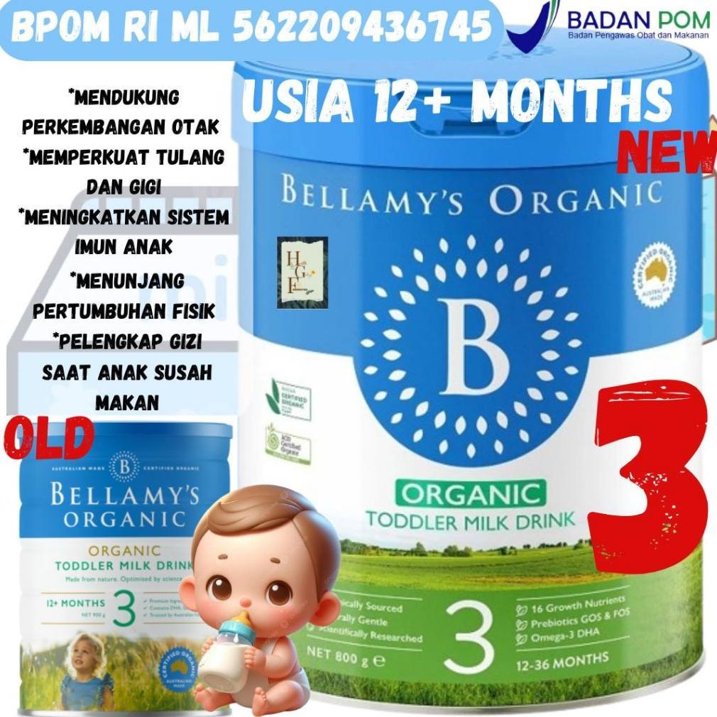 Bellamy's Bellamys Organic Susu Formula Step 3 800 Gram (1-3 Tahun)