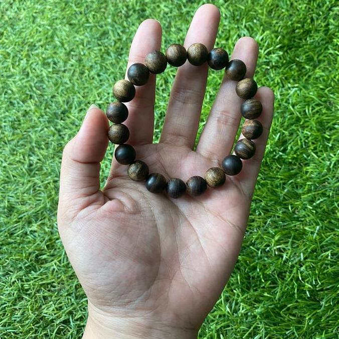 Gelang Gaharu Kalimantan Super Asli - Gaharu No Sink 10MM