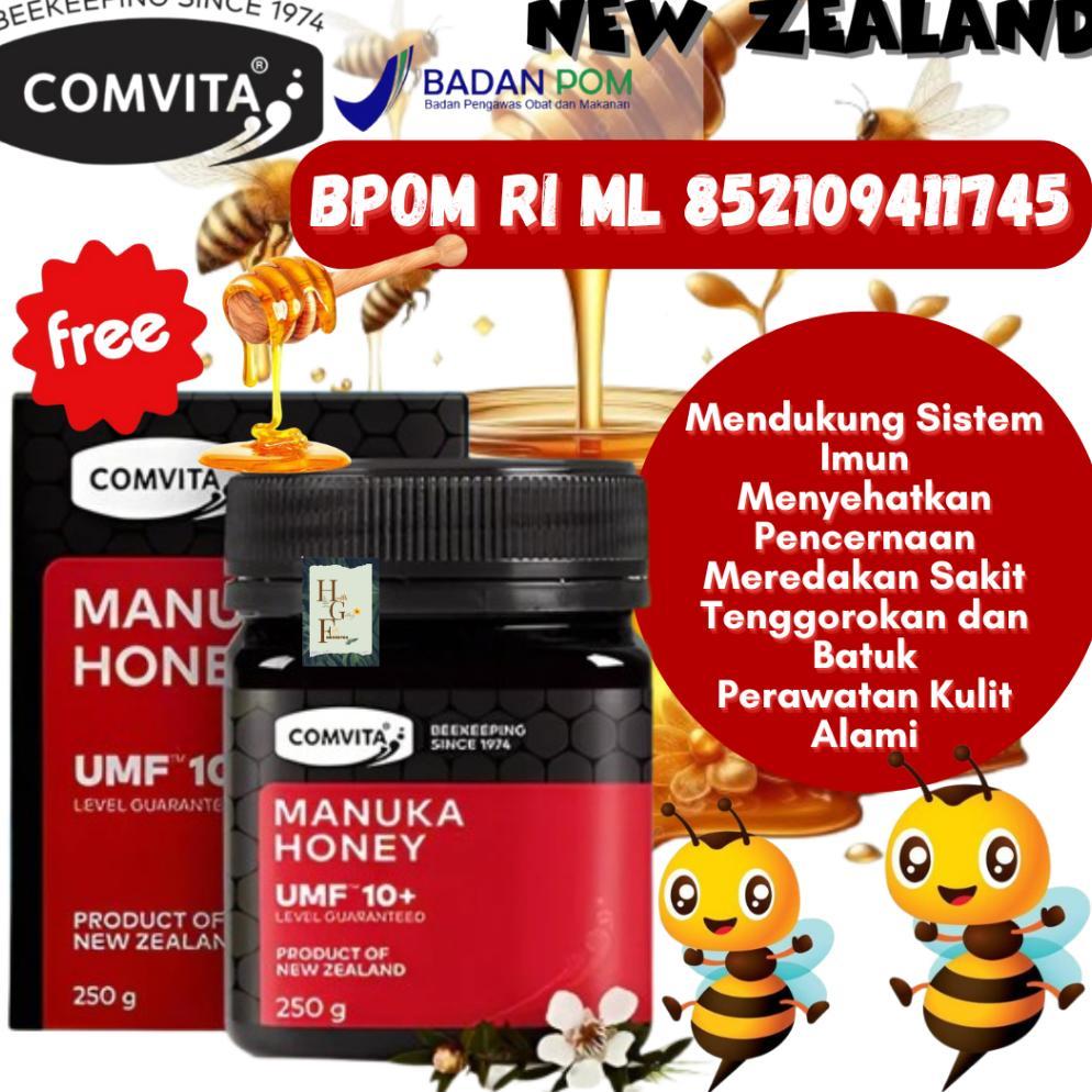 Comvita Manuka Honey UMF 10+ 250g Free Sendok Madu Kayu