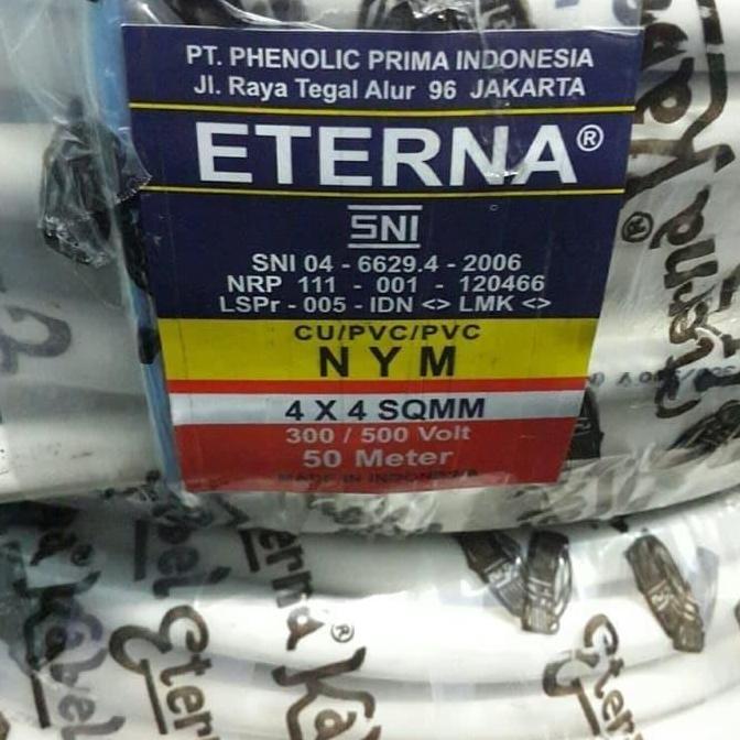 Kabel NYM 4x4 Eterna Engkel Tunggal Kabel NYM 4x4mm