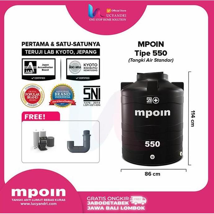 Spesial Tangki Air Mpoin 550 Wave Toren Tandon Tanki 560 Liter Mpoin Plus