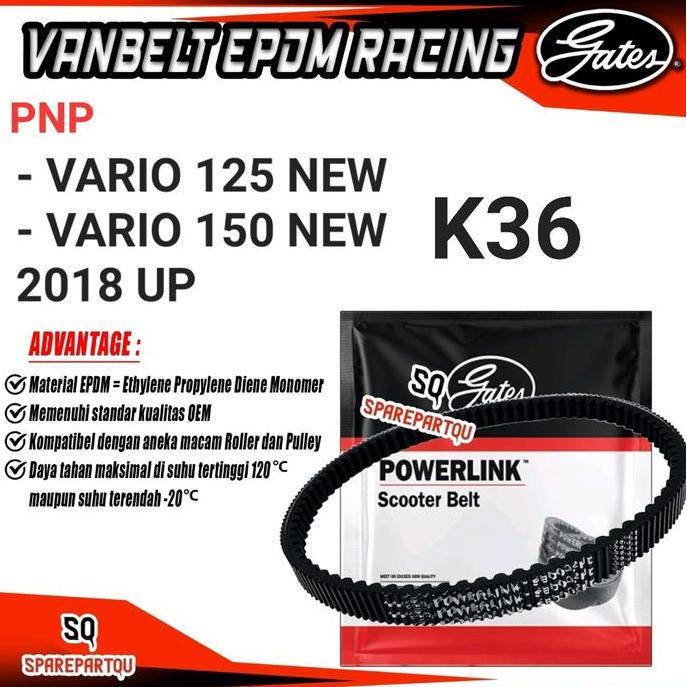 Vanbelt Gates New Vario 125 Vario 150 2018 Up Epdm Vbelt K36 Termurah