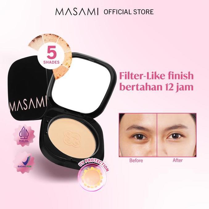 Xplus+- Masami Forever Matte Blurring Foundation Powder / Bedak Padat / Compact Powder Wajah