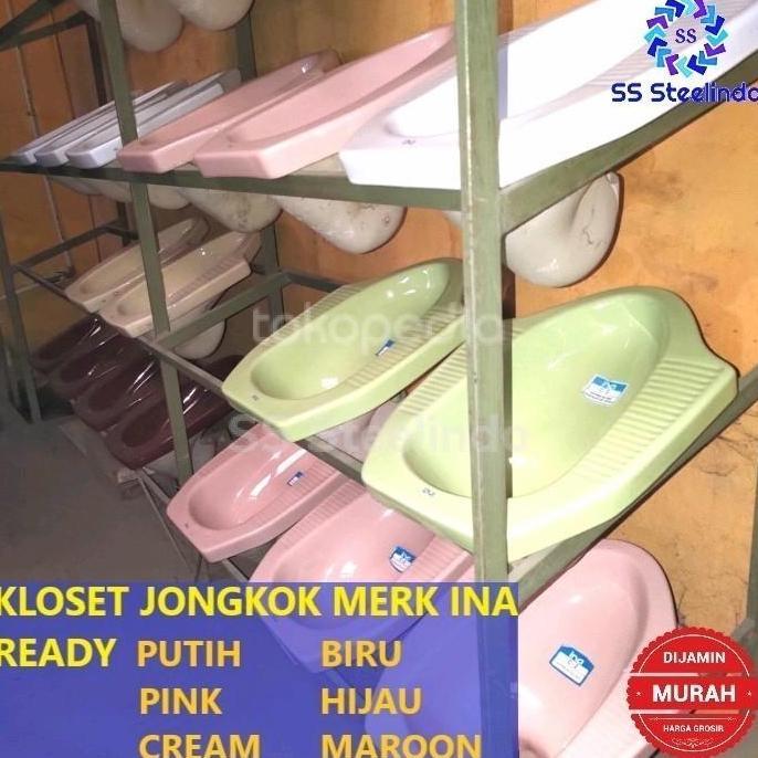 Spesial Kloset Jongkok Merk Ina Asli (Putih Biru Pink Hijau Cream Maroon)