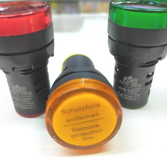 pilot lamp LED 24volt AC/DC 22mm lampu panel