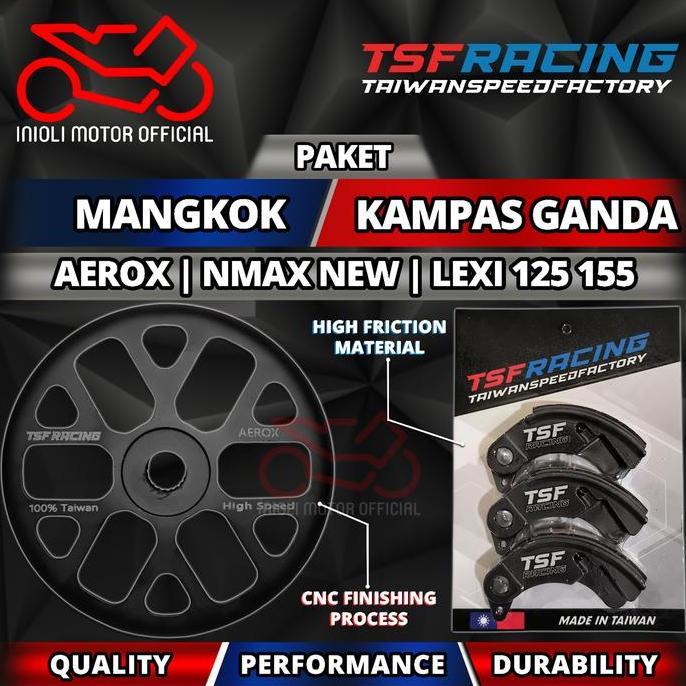 Paket Mangkok Kampas Ganda Tsf Racing Vario 125 150 160 Fi Esp Old Led New Adv Pcx 150 160 Stylo Var