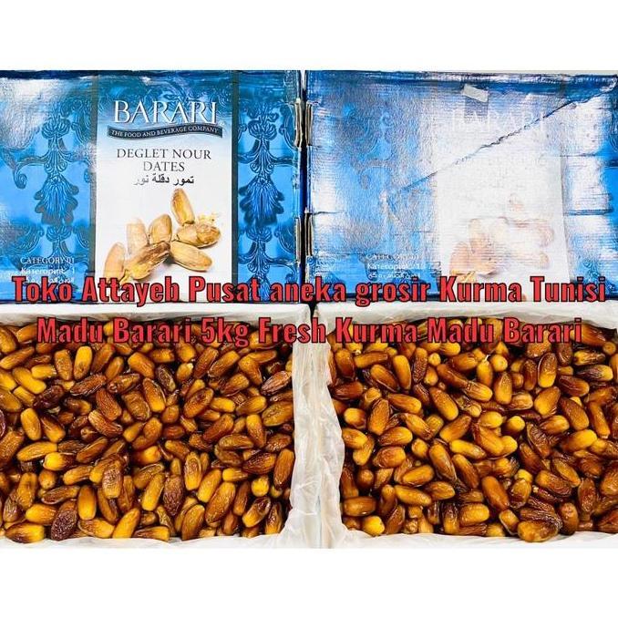 Kurma Tunisia Madu Barari 5kg (Exp 2027) Fresh Kurma Barari Madu Tunis 5 kg Premium Algeria Deglet N