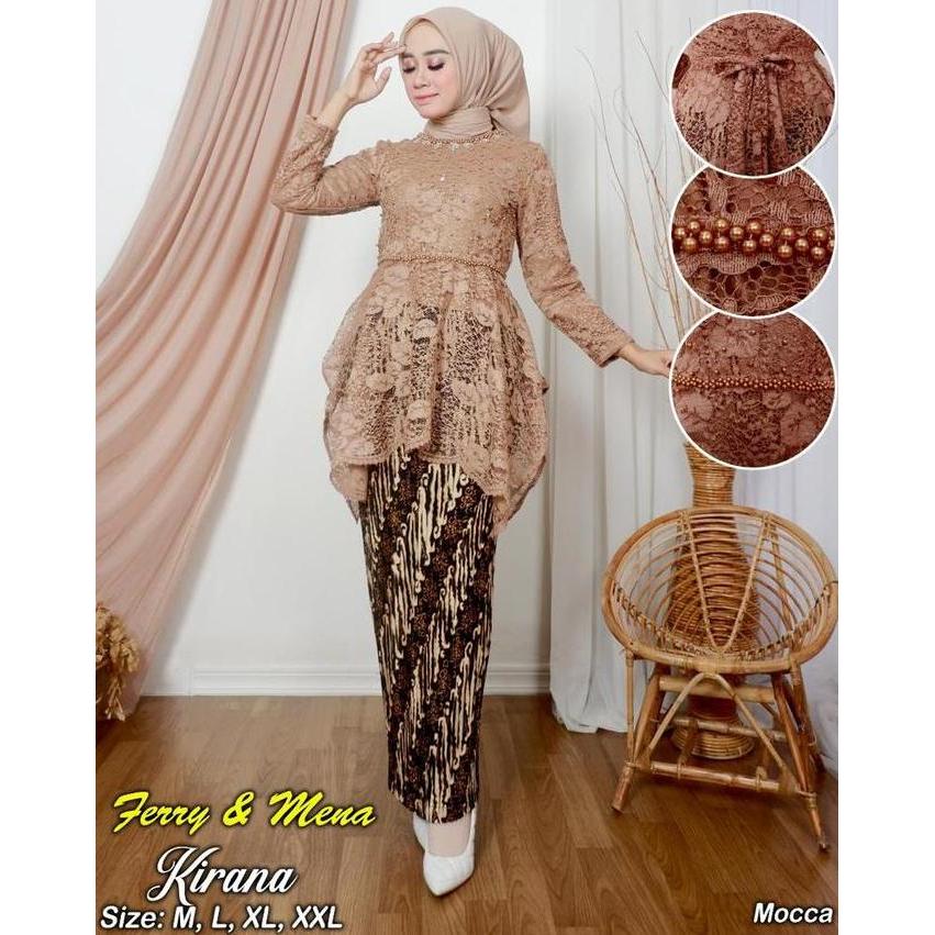 Kebaya Kirania / Setelan Kebaya Brukat Kirana / Kebaya Kondangan Terbaru / Kebaya Pesta Kirana Allsh