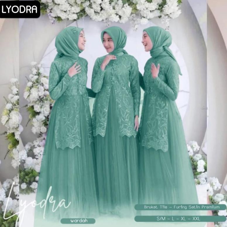 Gamis Gina/New Product/Ukuran S-M,L,XL,XXL/Bahan Brukat Kombinasi Maxmara/Gamis dress baju BUSUI jum