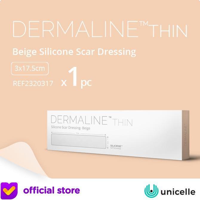 Capslock- Perawatan Keloid - Dermaline Thin - Silicone Scar Sheet - 3X17,5 Cm/Pc