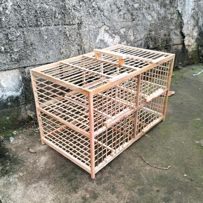 Willofbig- (Ambrukan) Dondang Merpati 2.Pasang 4 Pintu Siap Rakit Kandang Burung Dongdang Burung Dar