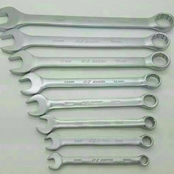 Baviroh_Nias - Kunci Ring Pas Set 8 Pcs Kagon Kaikai 6Mm - 22Mm High Quality/Kunci Lengkap Full Set/