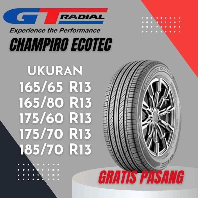 maiumunahshop - ban mobil gt radial champiro ecotec ukuran 165/65 165/8 175/6 175/7 185/7 ban mobil 