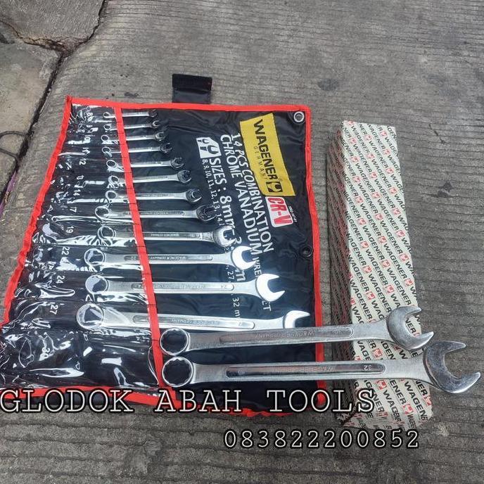 Kunci Ring Pas 8 Sampai 32 Mm WEGENER Kunci Ring Pas 8 - 32 Set 14 Pcs