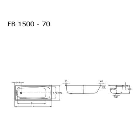 Diskon Bathtub Toto Fb1500-70 / 9005N Putih