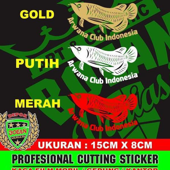 Ready stock Promo Cutting sticker aquarium sticker ikan arwana siluet ikan arwana