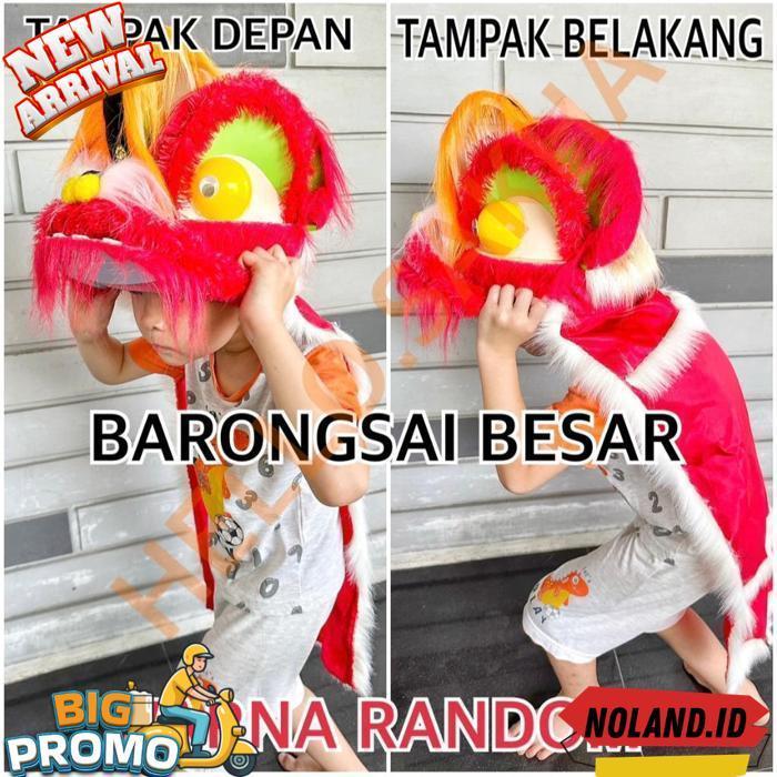 Mainan Topeng Barongsai Besar Gede Jumbo Bisa Dipakai Anak Balita Singa Imlek Kostum Bahan Bagus Kua