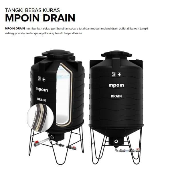 Diskon Tangki Air / Tandon / Toren Mpoin Plus Drain 400 Liter
