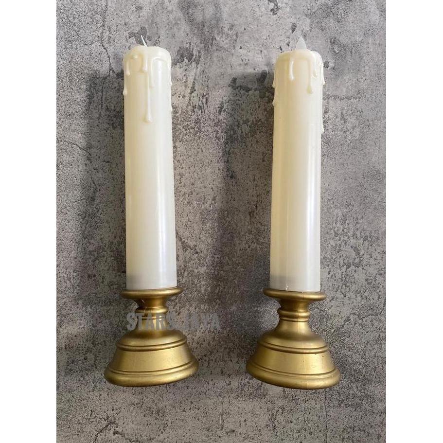 Lilin Lampu LED Panjang, Lilin LED Tinggi, Hiasan Dekorasi