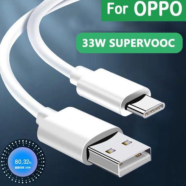 Kabel Charger 33W OPPO A57 A74 A95 A76 A96 SuperVooc Original Type C