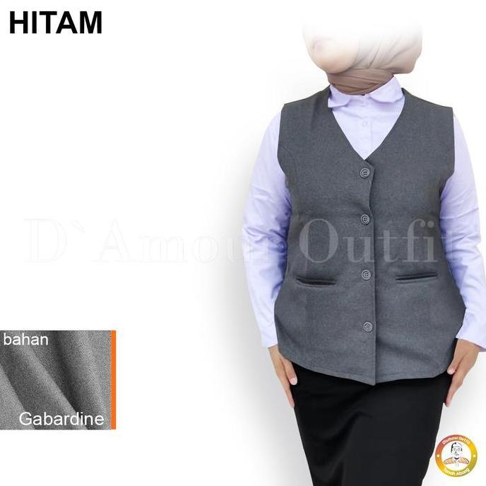 DF87 >> Rompi Formal Wanita Polos Pakaian Kerja Kantoran Vest Kantor Bahan Perempuan Korean Style Pe