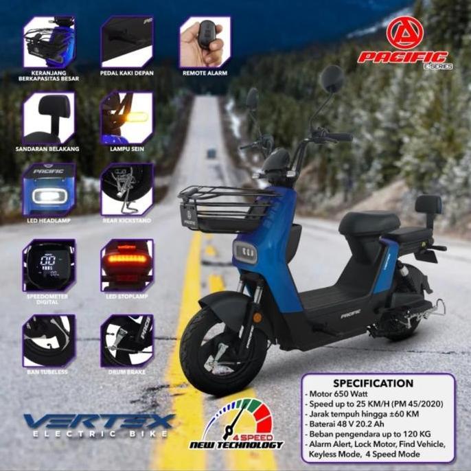 Terlaris Sepeda Listrik Pacific Vertex