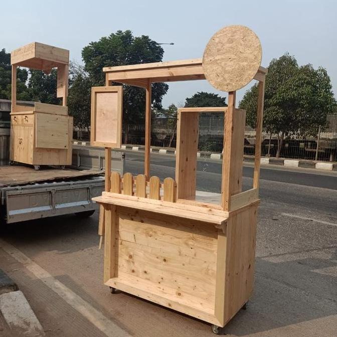 Terlaris Booth Portable / Booth Kayu / Gerobak Angkringan / Gerobak Portable