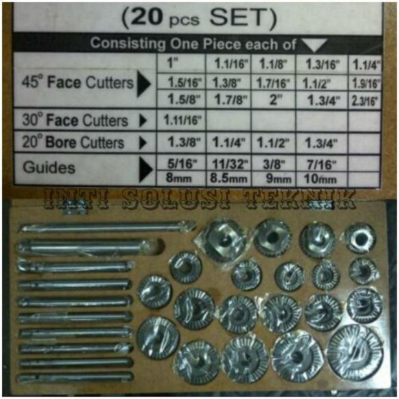 valve cutter seat isi 20 pcs / face cutter alat seting klep motor