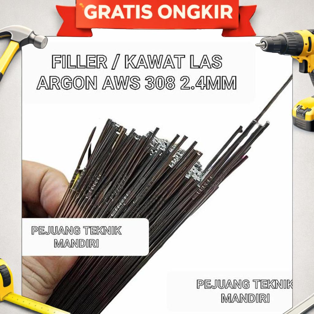 Kawat Las Tig Argon Er308 2.4Mm Stainless / Filler Er 308 2.4 Mm