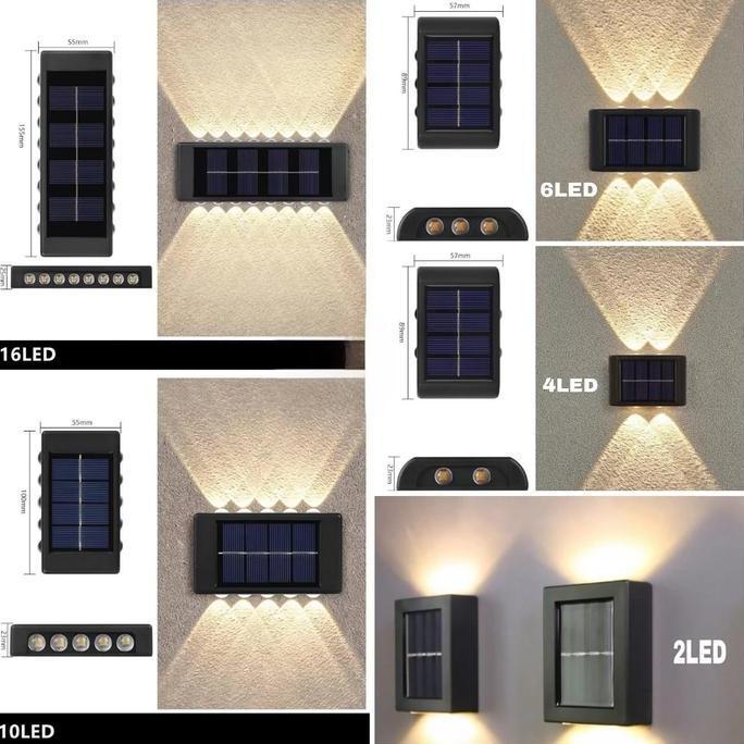 Lampu Outdoor Tenaga Surya-Lampu Dinding Tenaga Surya-Tahan Air Ada Sensor Cahaya Solar