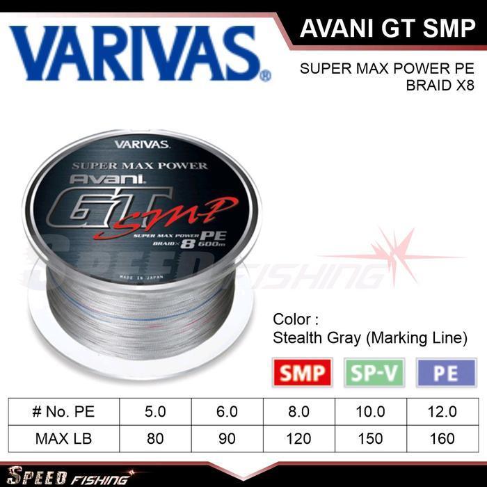(Ready) Benang Pe Varivas Avani Gt Smp Super Max Power X8 600M Jig Umpan Bestseller