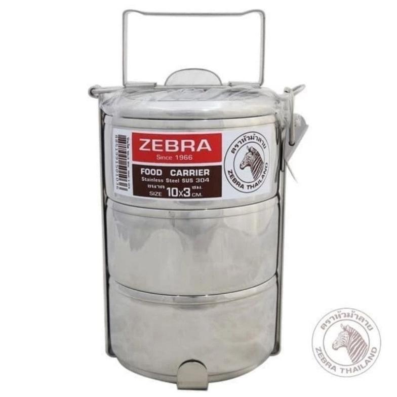 Rantang ZEBRA 3 Susun 10 Cm 150103 Stainless Steel SUS 304