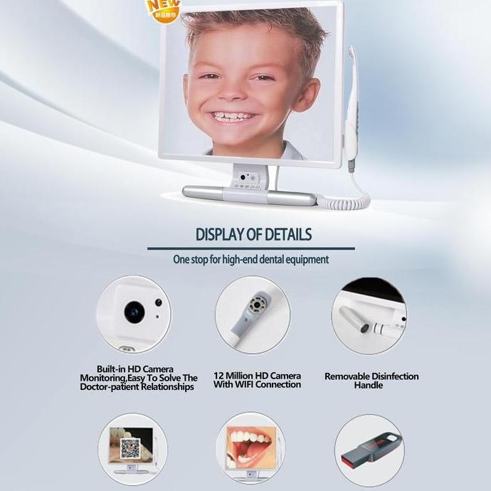 Dental Intra Oral Camera Monitor Set 17 inch + Bracket LCD / Camera intra Oral Dental Unit Mulut