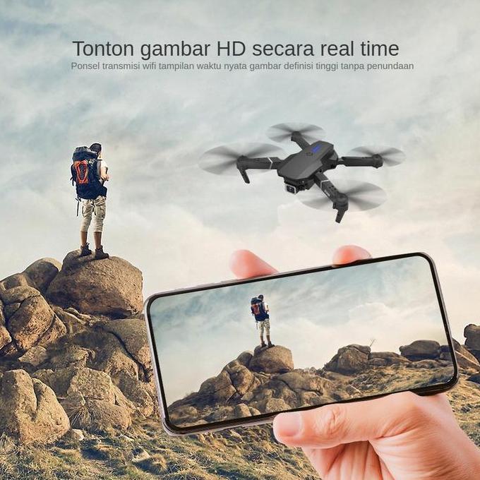Ranggastandmurah - Roscloud Drone E88 Pro,  Pesawat Tanpa Awak Quadcopter Dengan Kontrol Jarak Jauh 
