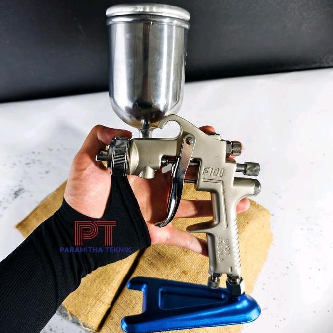 Autopic- Spot Sagola Spraygun F100G Tabung Atas Tekanan Tinggi 400 Ml Alat Semprotan Cat High Pressu