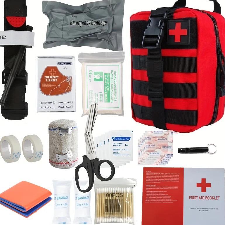 50pcs IFAK Trauma Survival First Aid Kit, Camping Gear Supplies Emergency Survival Kit, Hiking Kit