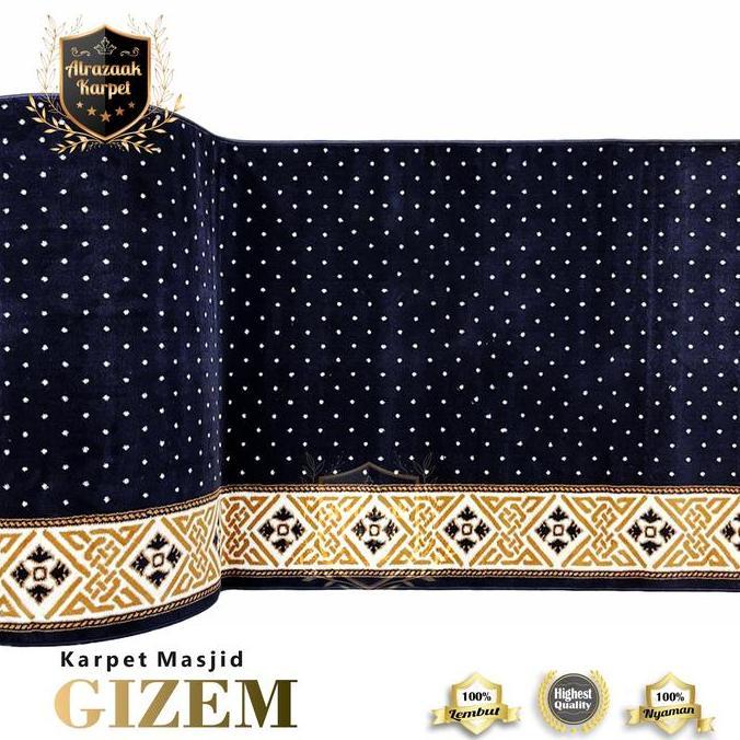 Spesial Karpet/Sajadah Masjid Mushola Gizem Meteran Tebal Murah Polos 10Mm