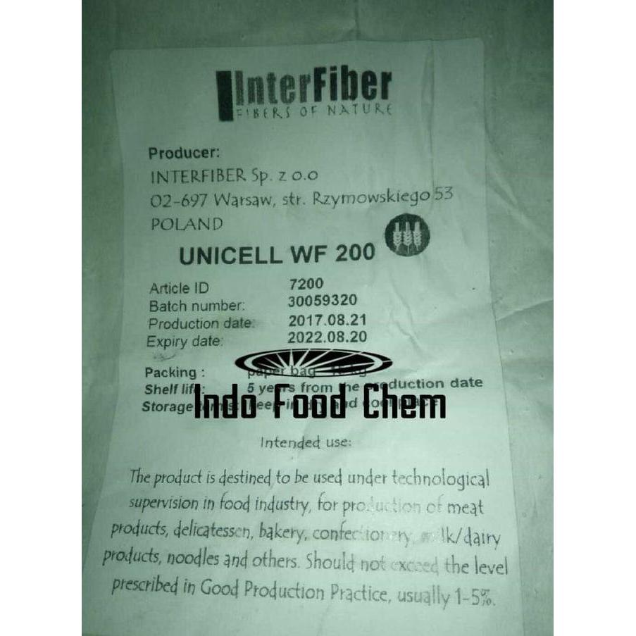 Winwin- Wheat Fiber Unicell Wf 200 Food Grade Ex Polandia