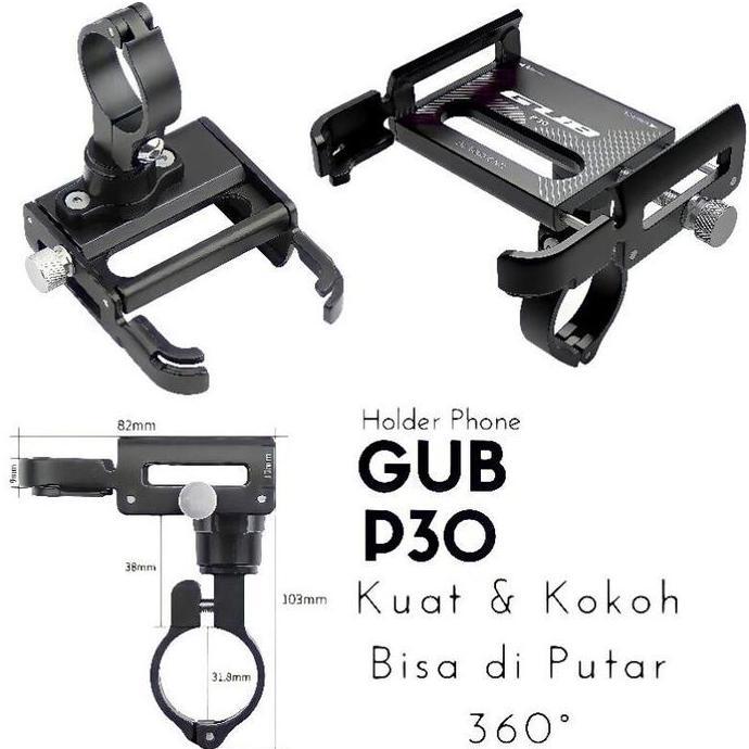 GUB Phone Holder Varian Lengkap Motor Moto Handphone Bracket P10 G81 P30 P40 Pro 2