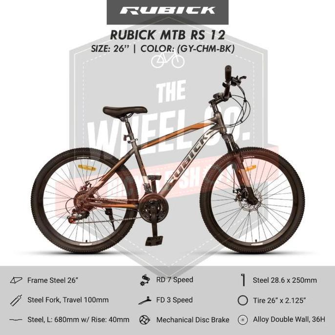 Terlaris Rubick Sepeda Gunung Mtb Ukuran 26 Inch Rubick Pengiriman Area Bali(Denpasar Dan Badung) Ke