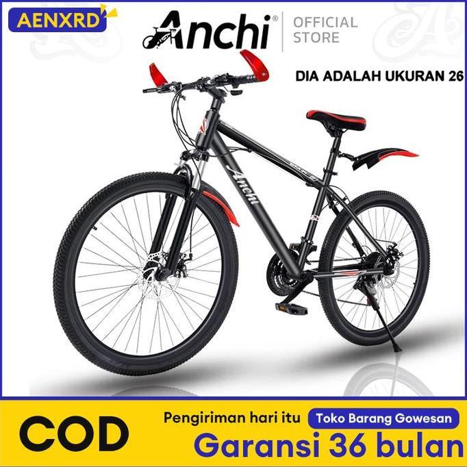Terlaris [Anchi] Ready Stock Sepeda Gunung 24-26-27.5 Inci Sepeda Gunung Murah 2.0 Frame Alloy Seped