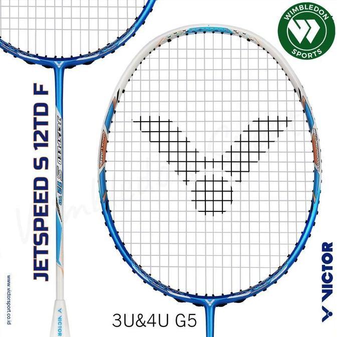 NEW Raket Badminton Victor JetSpeed S 12 TD F BIRU / Victor JS-12TD F