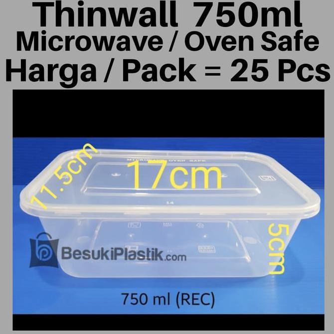 Thinwall 750ml / Box 750ml/ Kotak Microwave 750ml