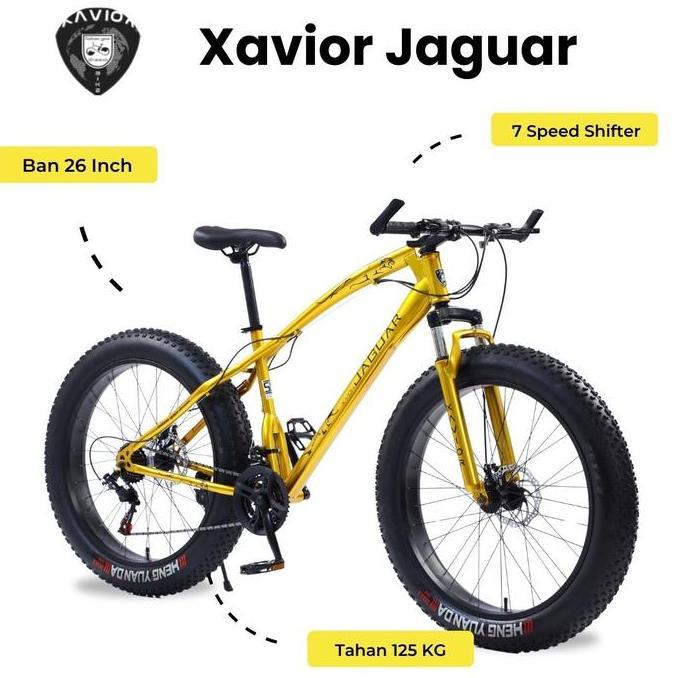 Terlaris Sepeda Gunung Mtb 26 Inch Xavior Jaguar Ban Besar 21 Speed