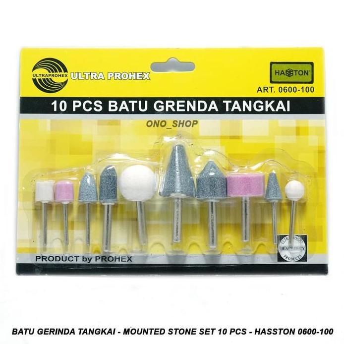 Batu Gerinda Tangkai - Mounted Stone Set 10 Pcs - Hasston 0600-100