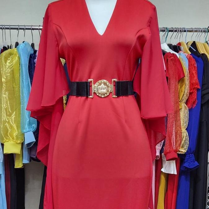 Ftx- Loowear Bodycon Long Dress Butik Wanita Kondangan Casual Formal Vintage Premium Bangkok Terbaru