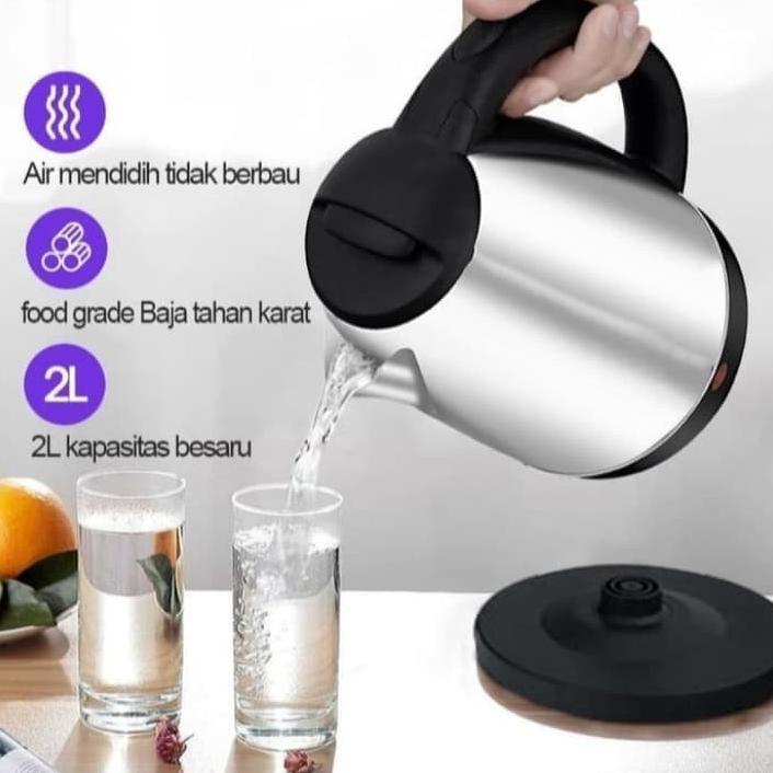 Cuci Gudang Teko Listrik  2 Liter High Quality/Teko Pemanas Air/Teko Listrik Murah/Alat Pemanas Air/